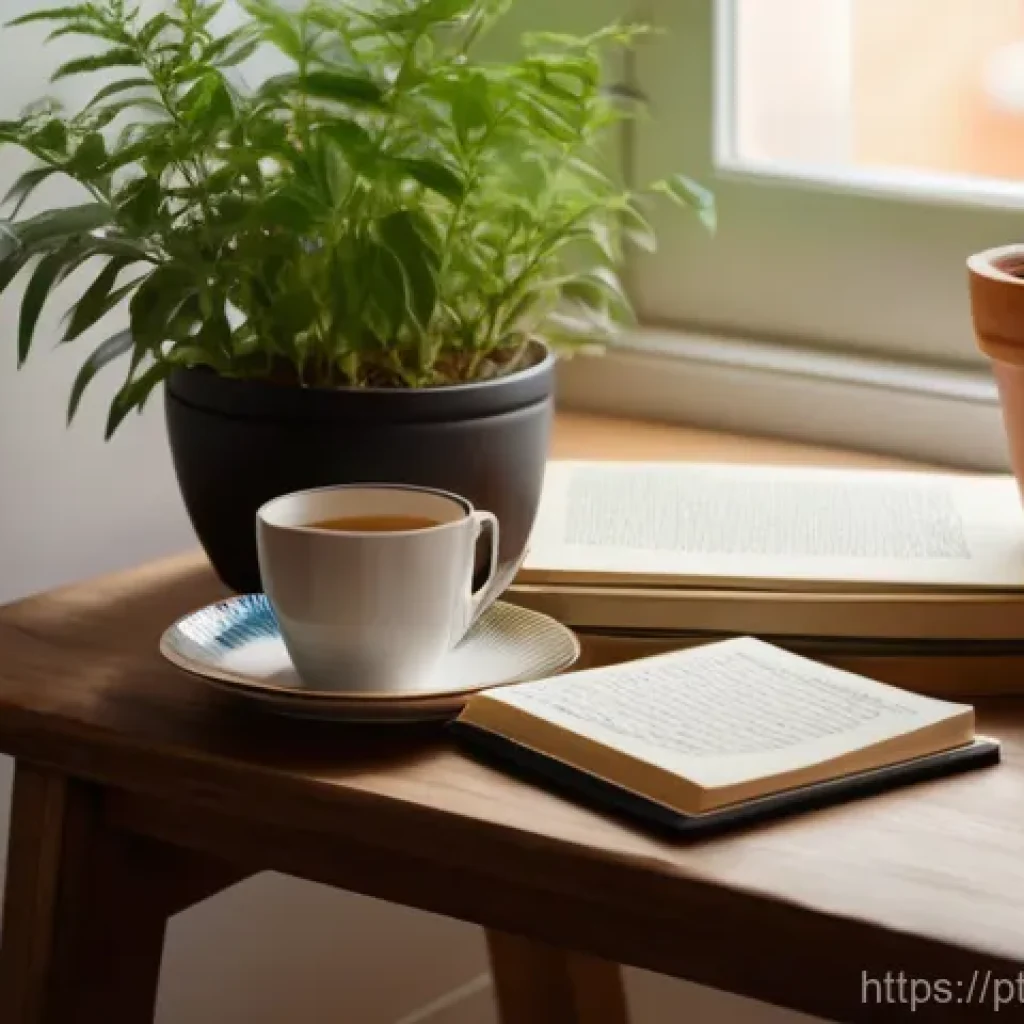 심층 내면 탐색을 통한 관계 개선 - **Prompt:** A serene young adult, around 25-30 years old, sitting comfortably in a sunlit, cozy room...